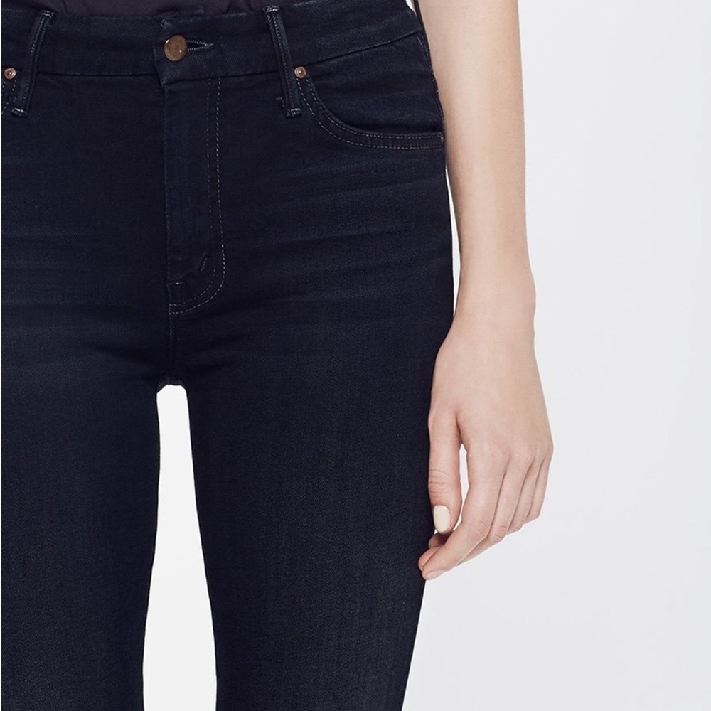 MOTHER High Waisted Looker Ankle Denim Jeans Size 27 Coffee, Tea or Me Wash Blue - Picture 4 of 10